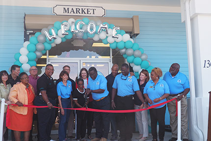 Evans Center ribbon cutting